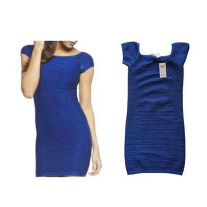 NWT Arden B Tube Bodycon Off the Shoulder Fitted Night Out Blue Cobalt Size XS